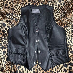 Leather Biker Vest